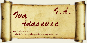 Iva Adašević vizit kartica